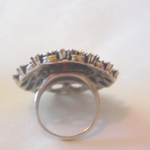 AMEDEO NYC 25mm Cameo Crystal Ring Size 8 - Picture 5 of 5